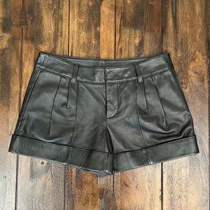 NWOT Haute Hippie Genuine Leather Shorts